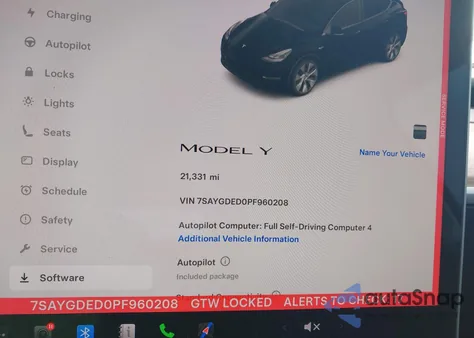 2023 Tesla Model Y Rwd from USA, damaged, VIN 7SAYGDED0PF960208